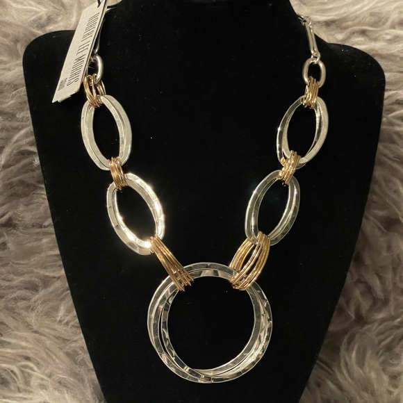 Robert Lee Morris Silver and Gold Statement Necklace - Picture 3 of 5
